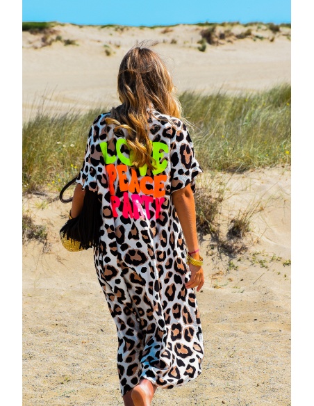 april vintage LEOPAR BLANC ROBES FEMME