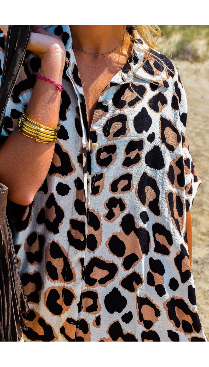 Robe Chemise Léopard PARTY
