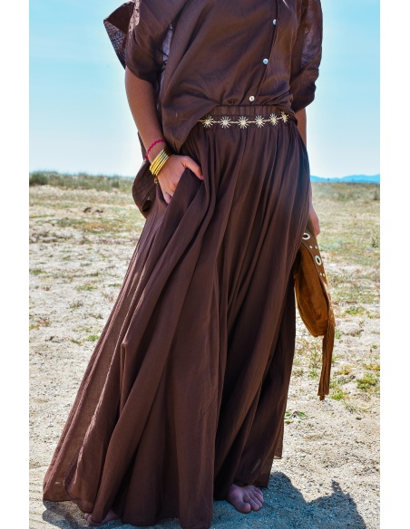 Jupe Longue Marron LOLA