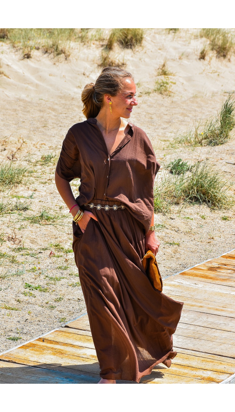 Jupe Longue Marron LOLA