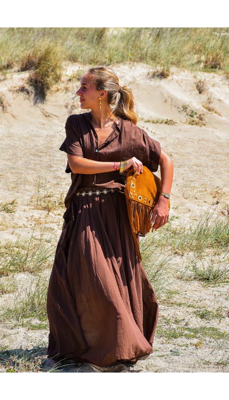 Jupe Longue Marron LOLA