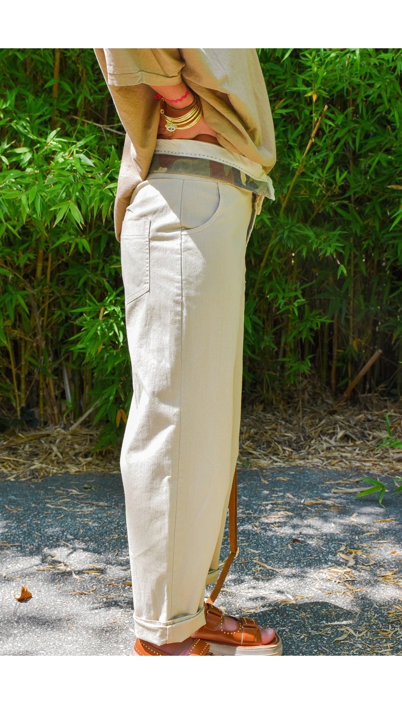 Beige Banditas Dionisio Pants BANDITAS - 5 | DOWN