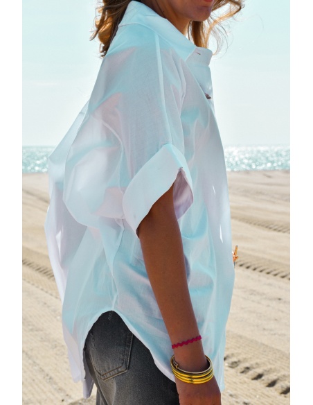 Chemisier Etoile Blanc PAULA
