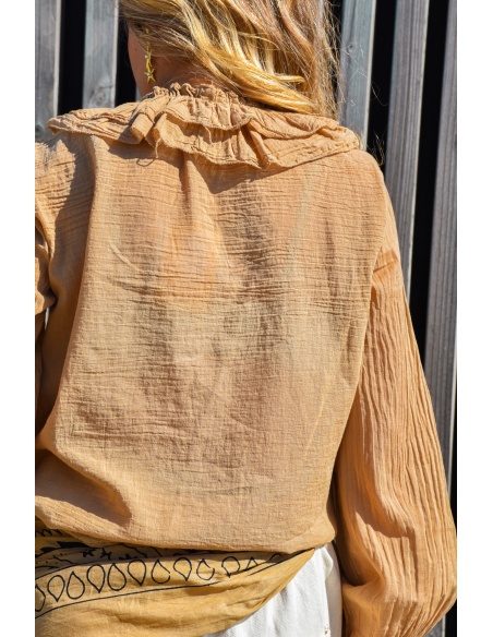 Chemisier Volants Beige ALICE