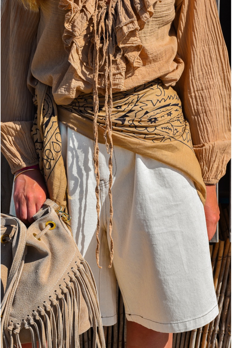 Foulard Bandana Beige MARIE