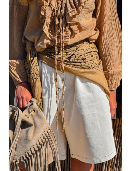Foulard Bandana Beige MARIE