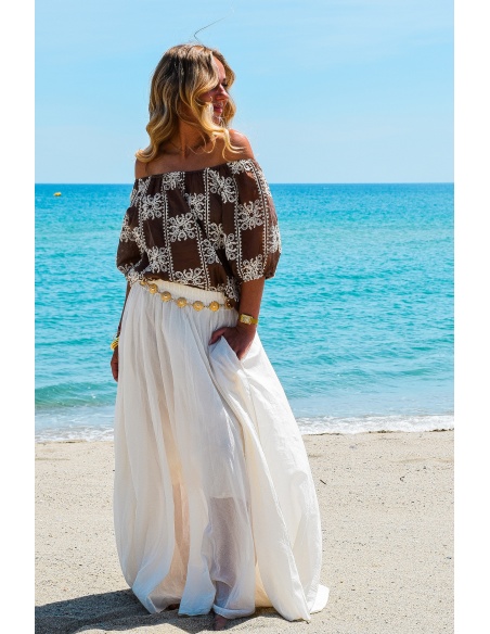 LILY DRESSING SO KITSCH FLEURS MARRON BLOUSE