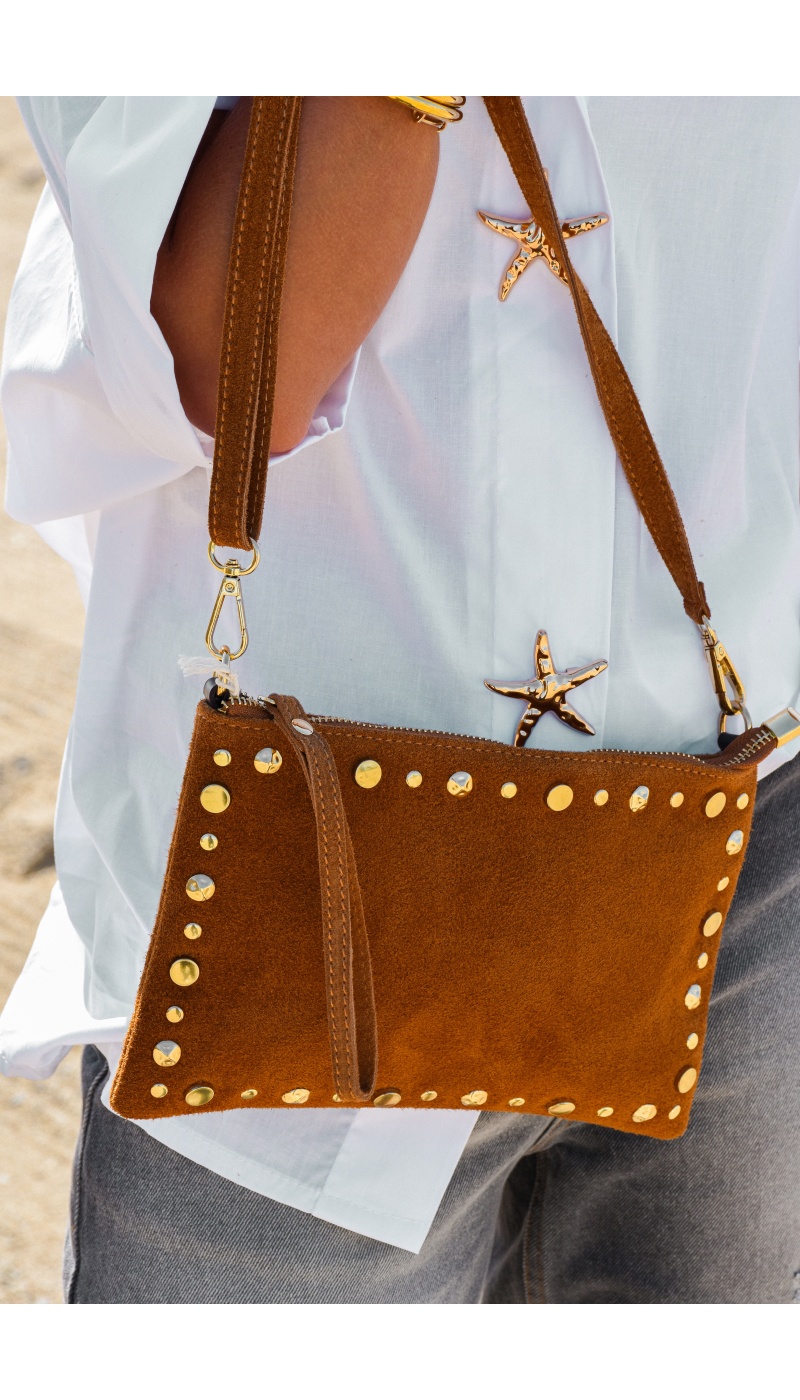 evelyn ashley CLOUTE CAMEL POCHETTE