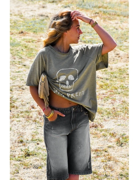 banditas JEANS GRIS BERMUDAS FEMME