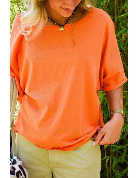Tee Shirt Uni Orange JOY