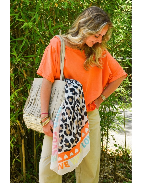 Tee Shirt Uni Orange JOY