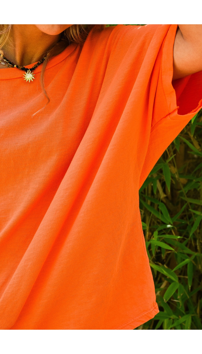Tee Shirt Uni Orange JOY