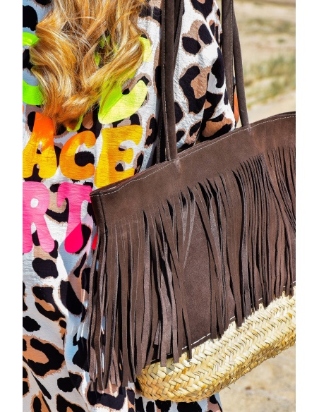 Sac Franges Marron SASHA