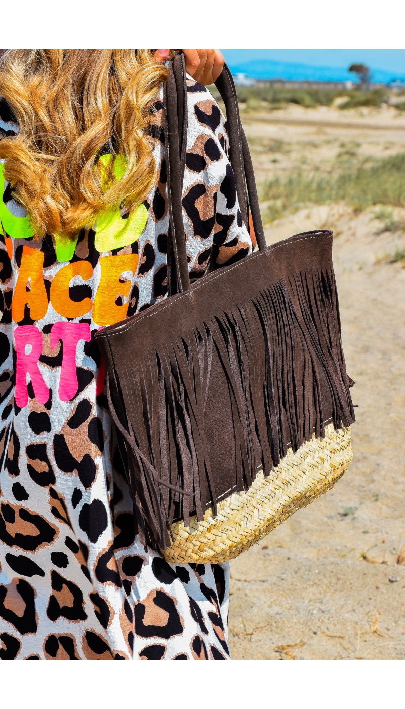 Sac Franges Marron SASHA