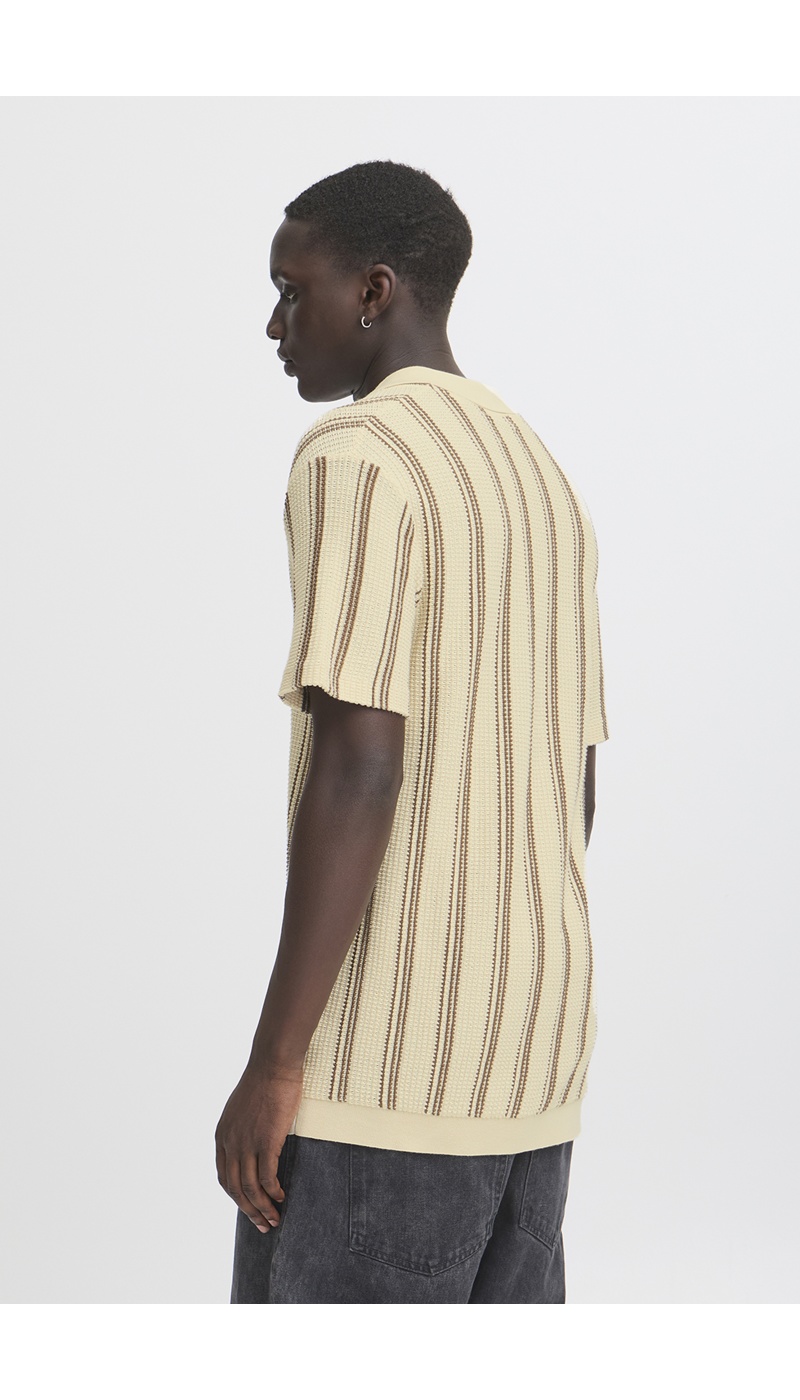Polo Ecru Rayure BHAMOS