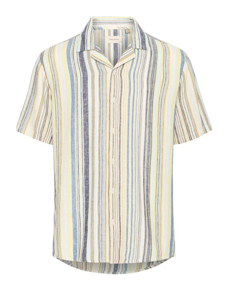 Chemise Bleu Jaune Rayure BHAKIS
