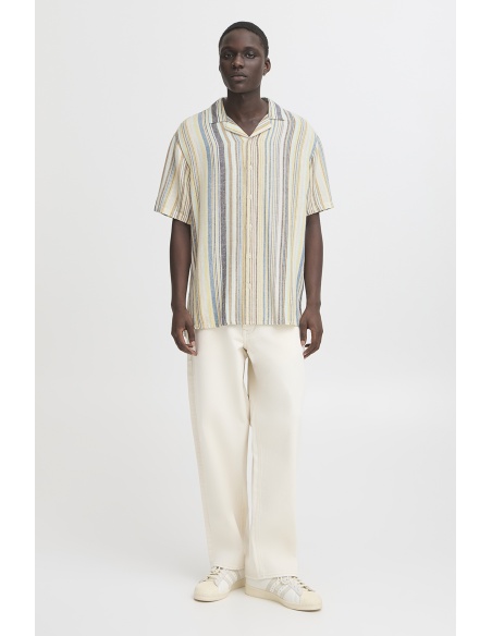 Chemise Bleu Jaune Rayure BHAKIS