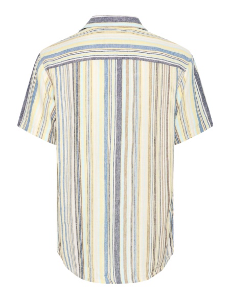 Chemise Bleu Jaune Rayure BHAKIS