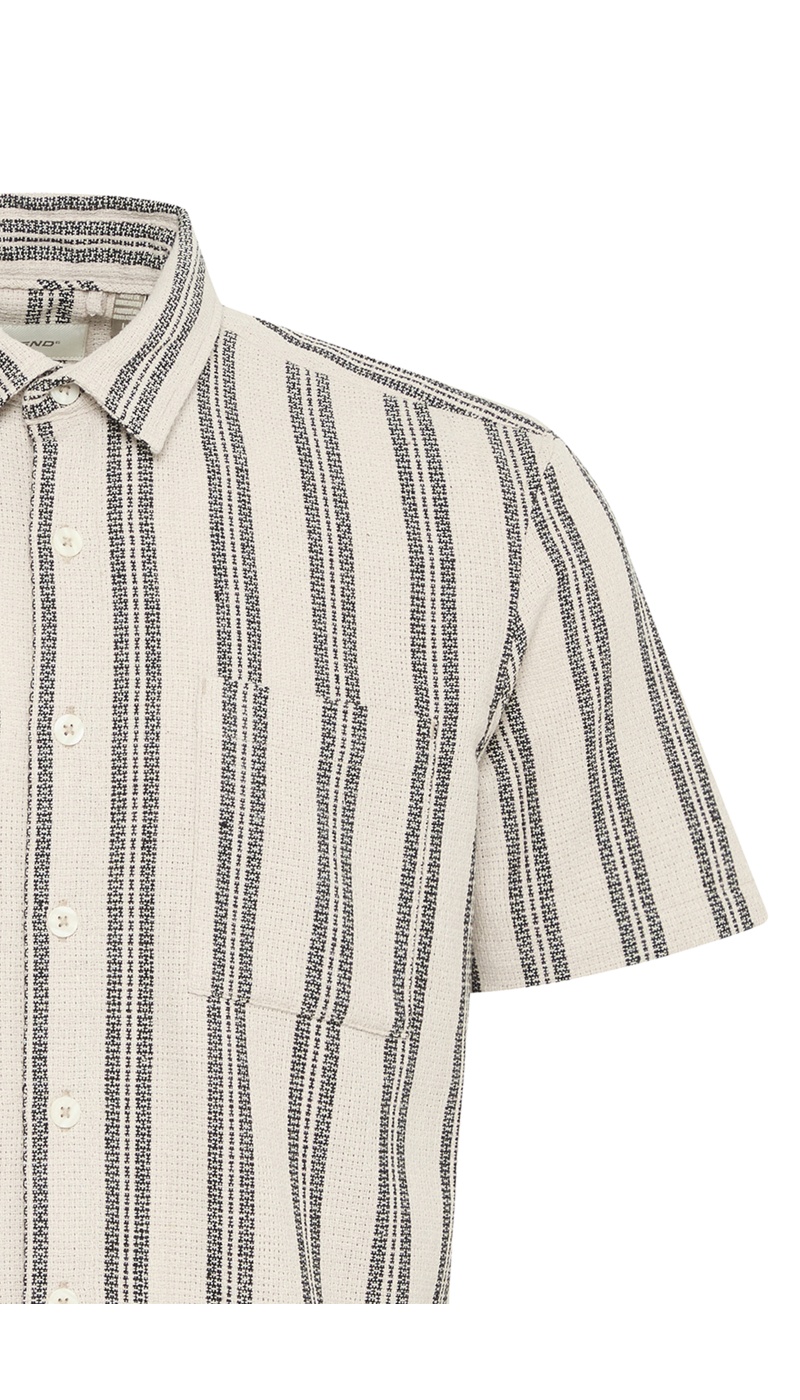 Chemise Rayure Ecru BHANDI