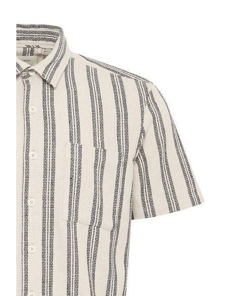 Chemise Rayure Ecru BHANDI