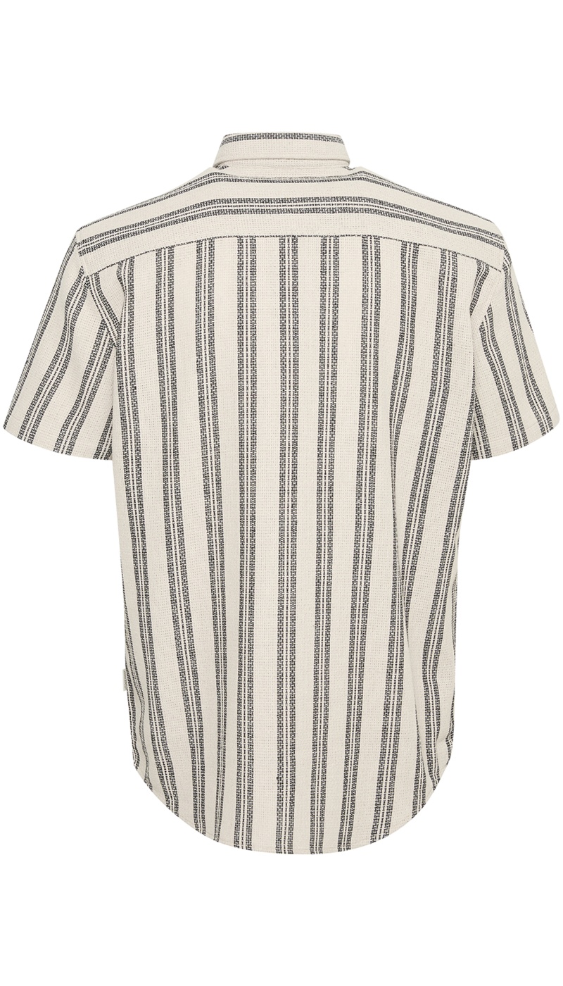 Chemise Rayure Ecru BHANDI