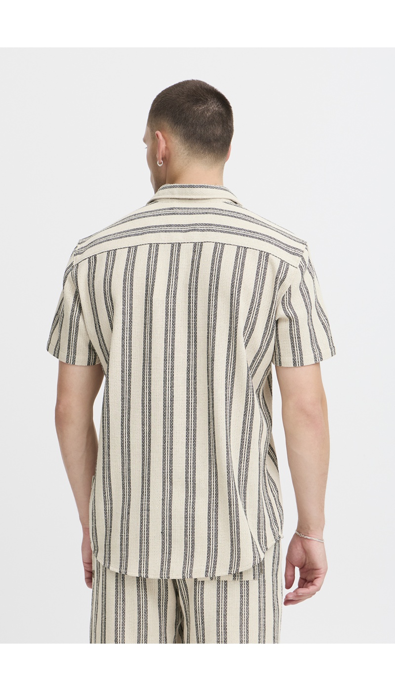 Chemise Rayure Ecru BHANDI