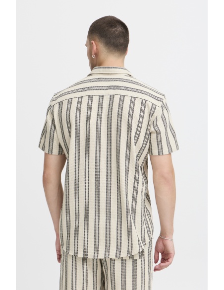 Chemise Rayure Ecru BHANDI