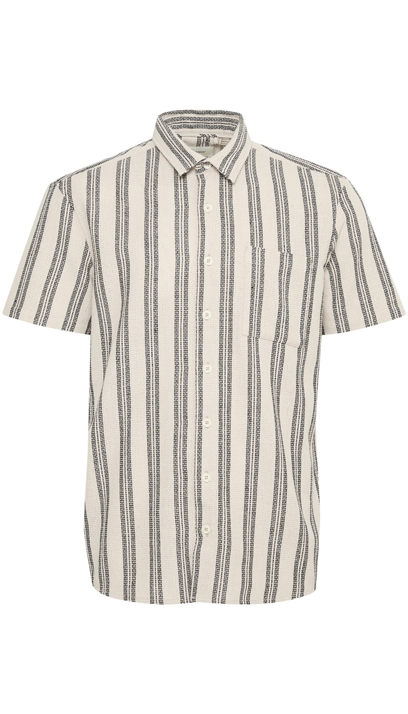Chemise Rayure Ecru BHANDI
