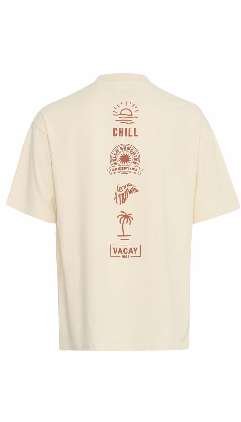Tee Shirt Let's Ecru BHJEHON