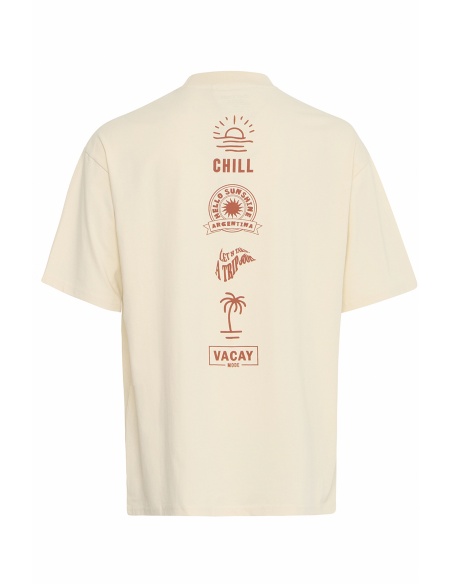 Tee Shirt Let's Ecru BHJEHON