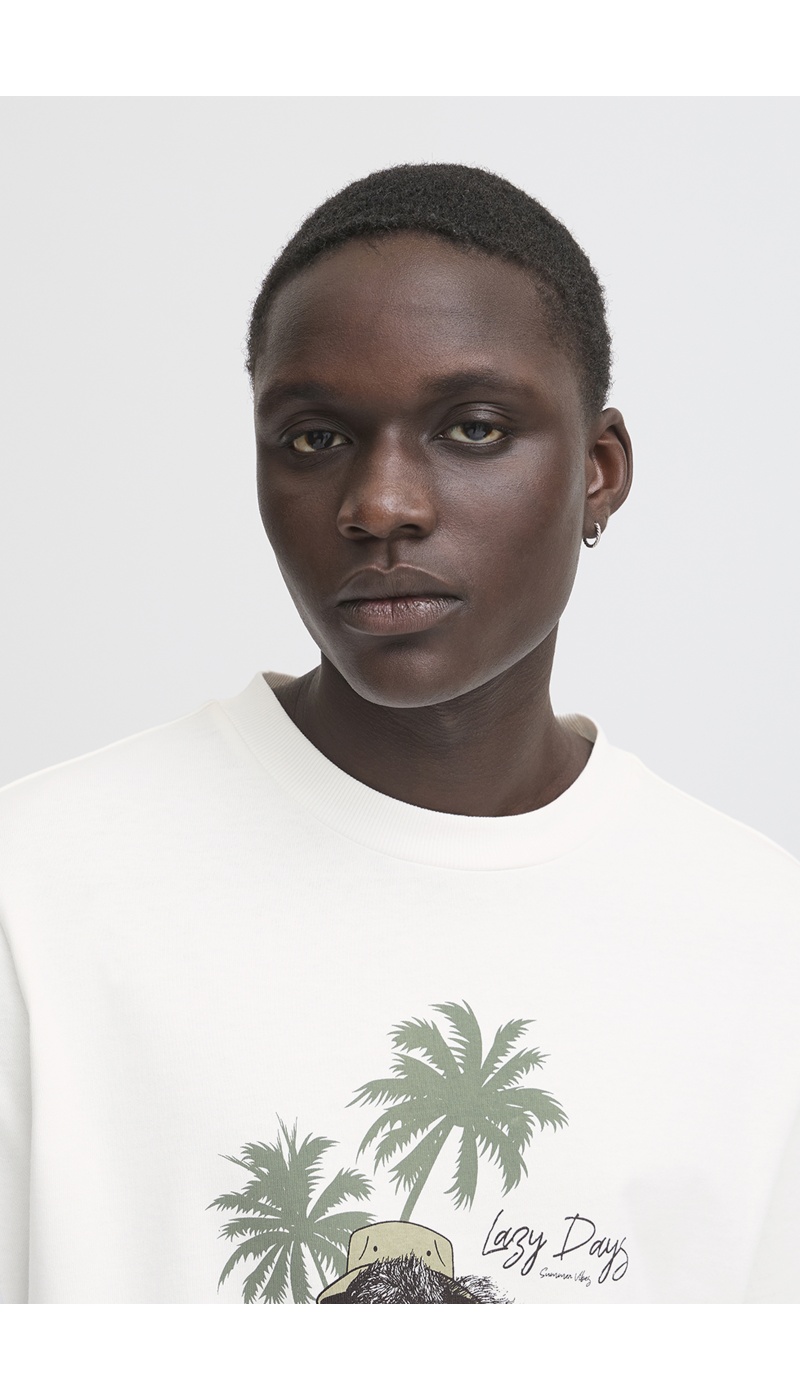 Tee Shirt Paresseux Blanc BHJERRON