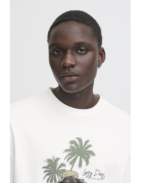 Tee Shirt Paresseux Blanc BHJERRON