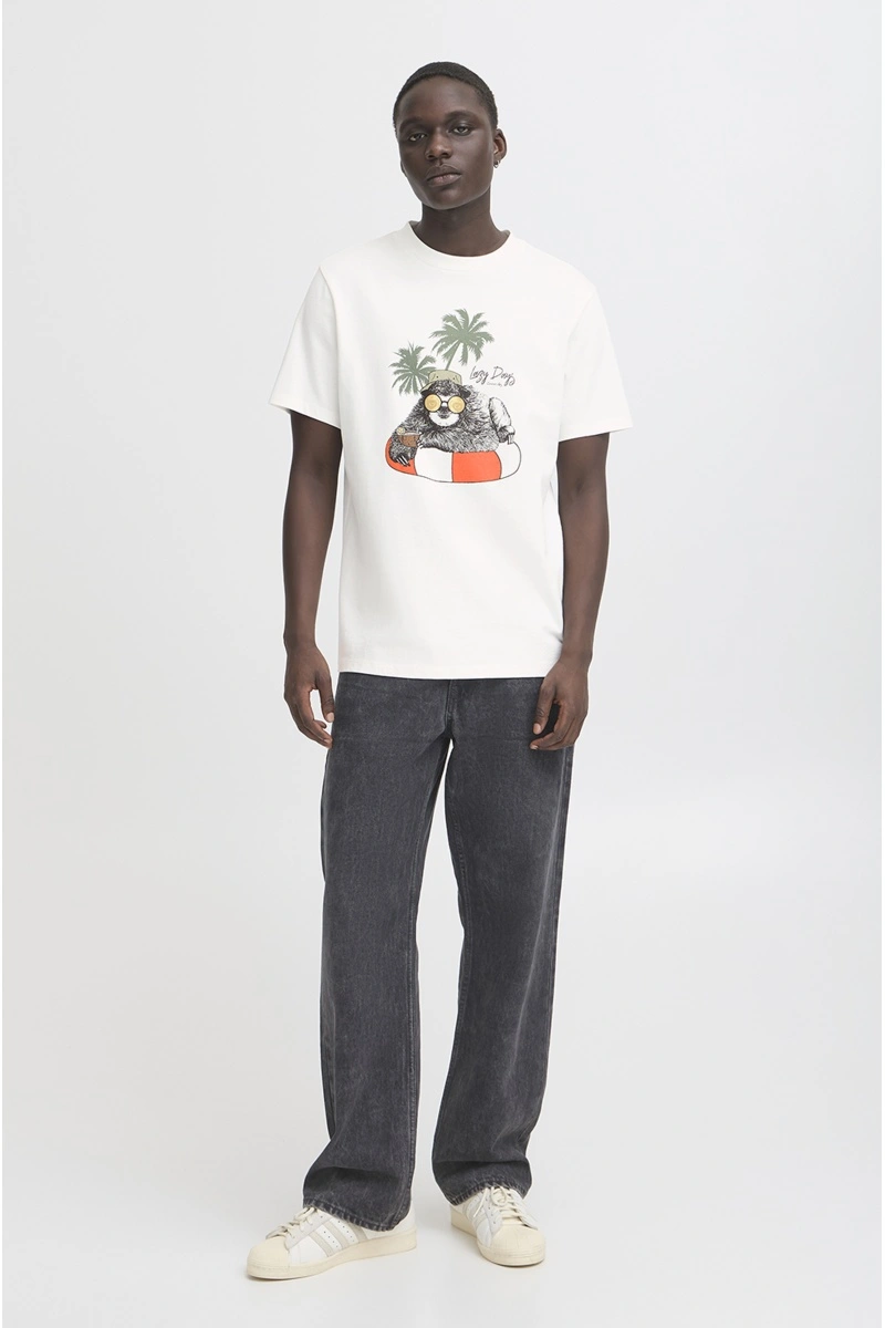 Tee Shirt Paresseux Blanc BHJERRON