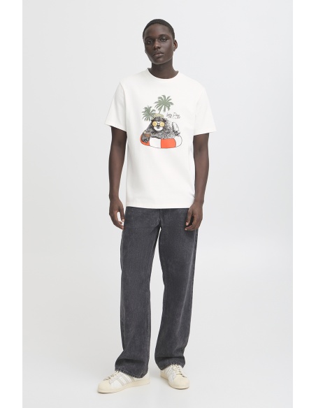 Tee Shirt Paresseux Blanc BHJERRON