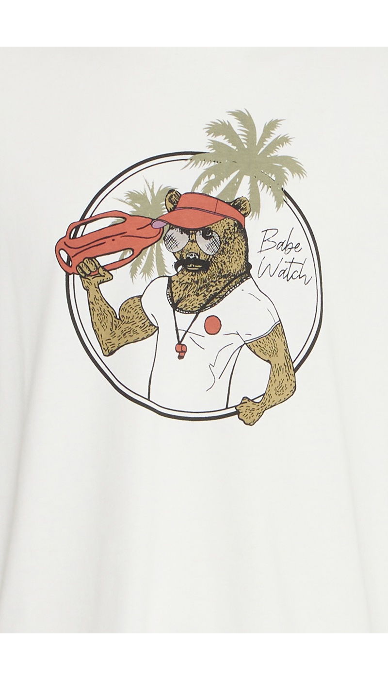 Tee Shirt Ours Blanc BHJERRON