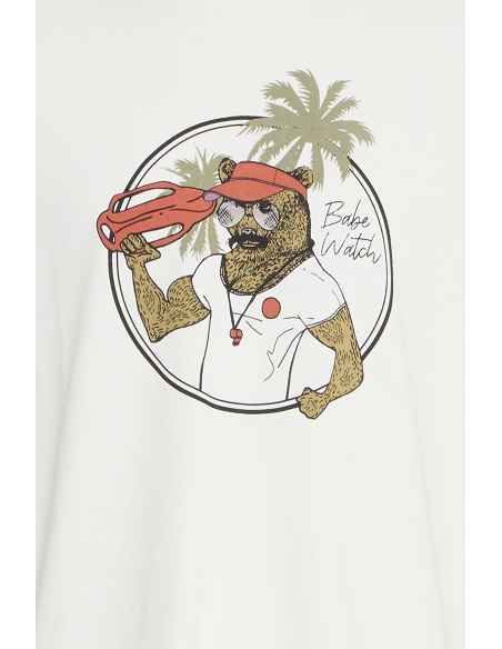 Tee Shirt Ours Blanc BHJERRON