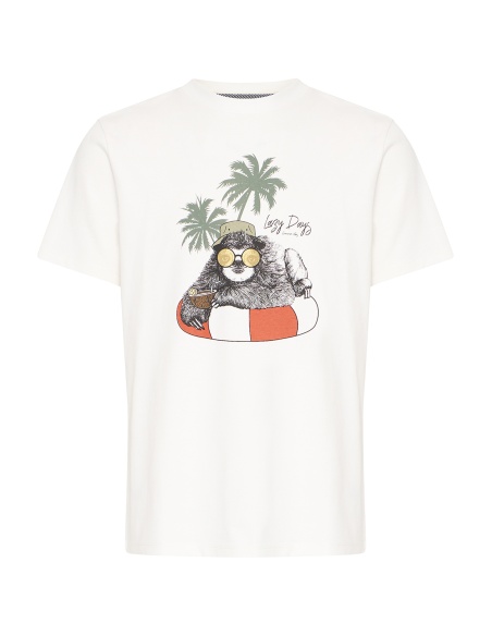 Tee Shirt Paresseux Blanc BHJERRON