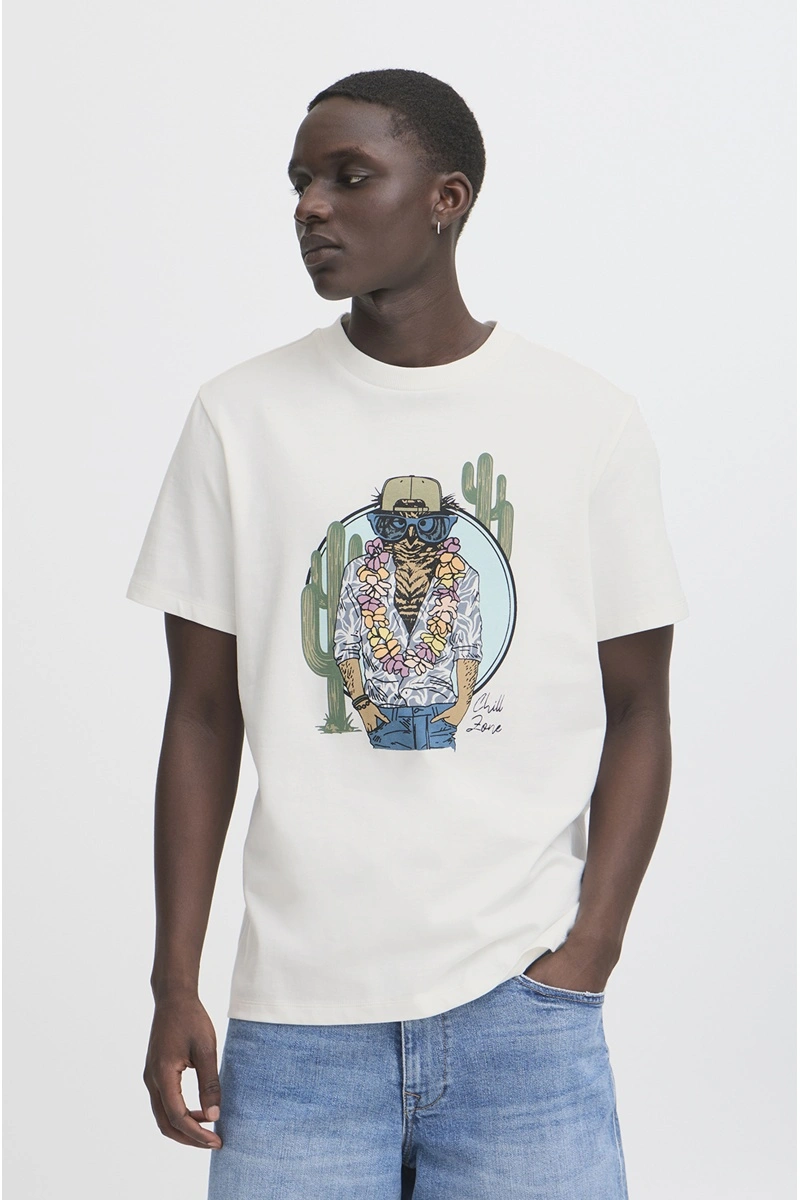 Tee Shirt Hiboux Blanc BHJERRON 2