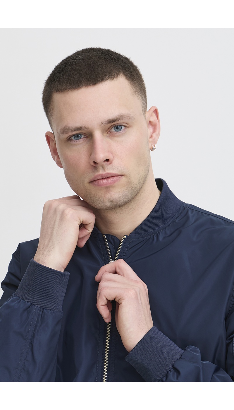 Jaqueta bomber azul-marinho BHESSI BLEND - 4 | HOMENS