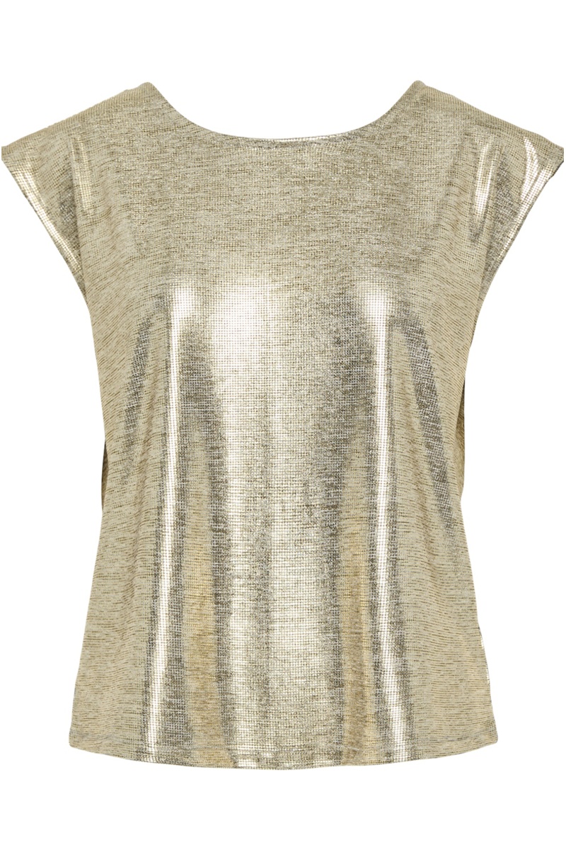 PIECES GOLD COLOUR TOPS