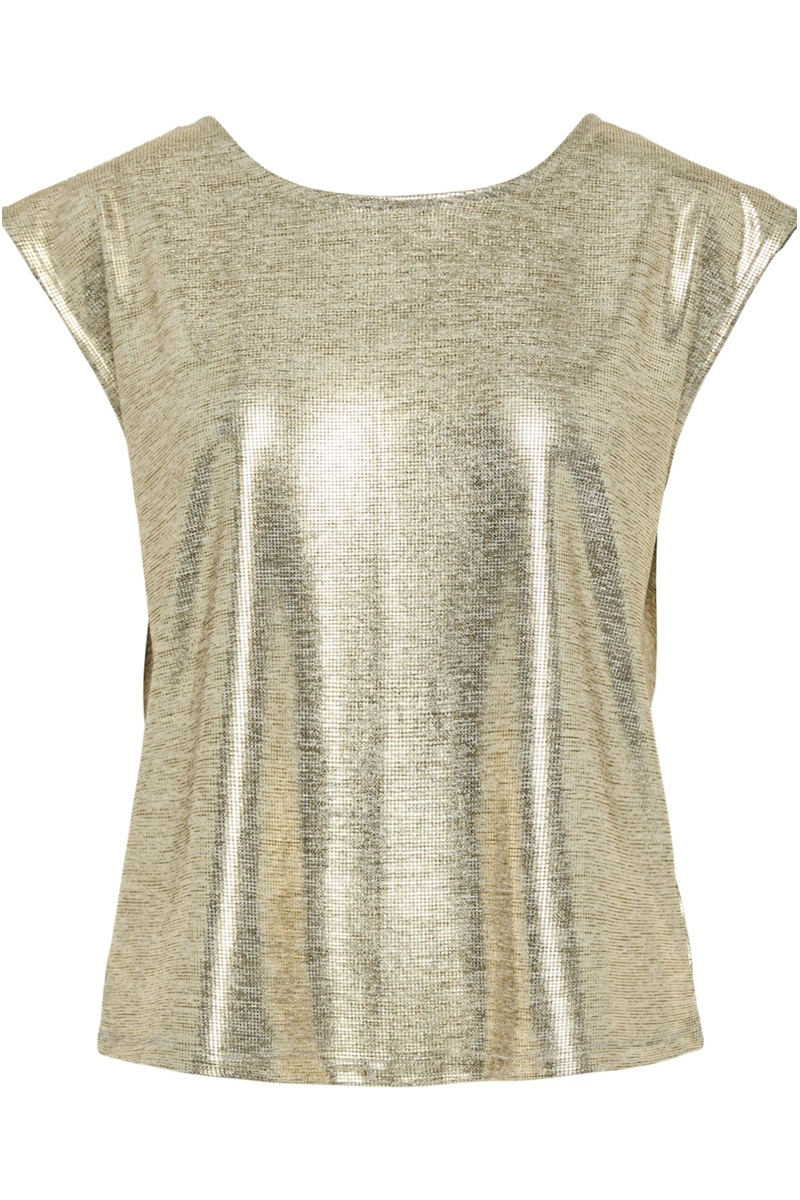 PIECES GOLD COLOUR TOPS