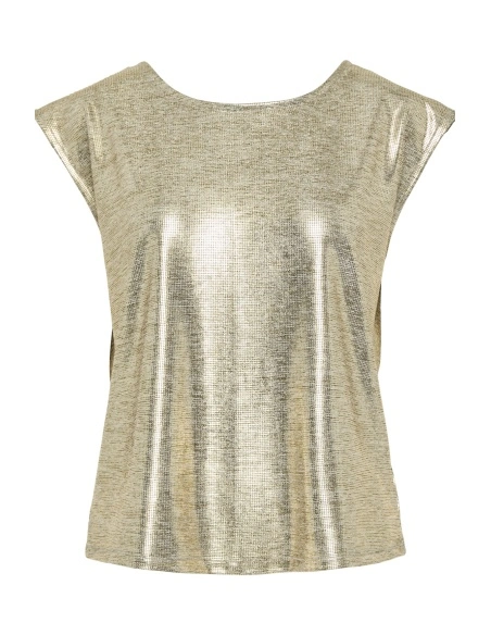 PIECES GOLD COLOUR TOPS