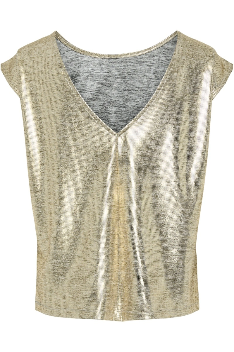 PIECES GOLD COLOUR TOPS 2