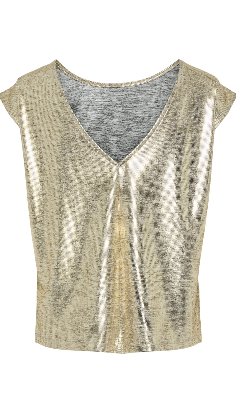 PIECES GOLD COLOUR TOPS