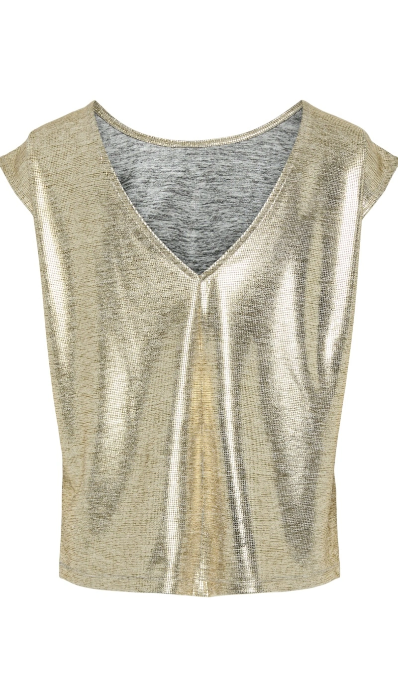 PIECES GOLD COLOUR TOPS