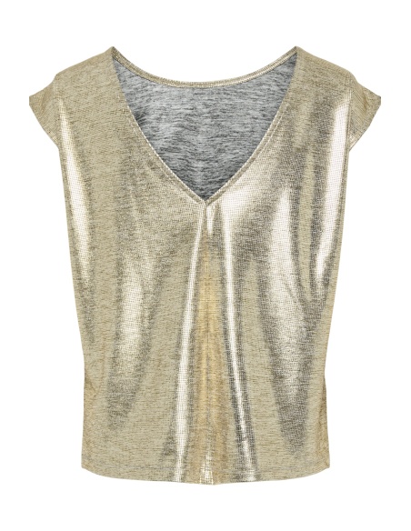 PIECES GOLD COLOUR TOPS