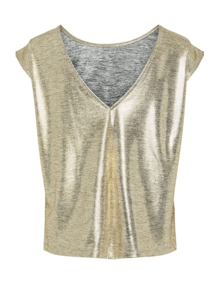 PIECES GOLD COLOUR TOPS