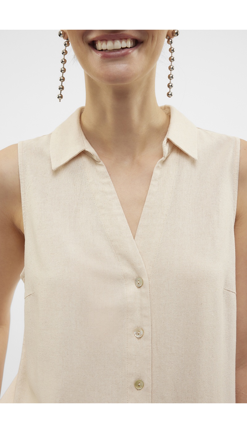 VERO MODA OAT MEAL CHEMISES ML