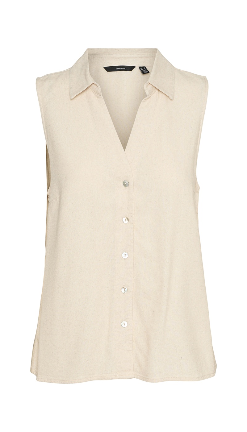 VERO MODA OAT MEAL CHEMISES ML