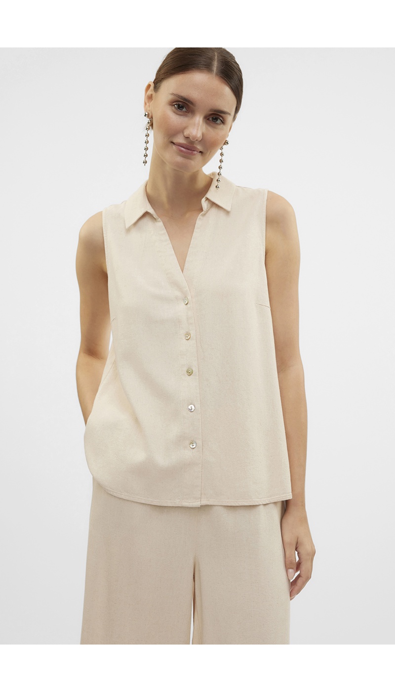 VERO MODA OAT MEAL CHEMISES ML